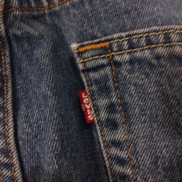 Levi's 505 jeans mens 36x29 blue denim straight leg medium wash cotton Strauss - Picture 3 of 10